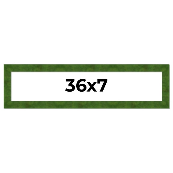36x7 Frame Green Burl Solid Wood Picture Frame | 1.75 Inches Moulding Width | Interior Frame Depth