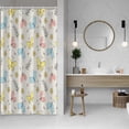 thumbnail image 1 of 36x72 Inch Farmhouse Brilliant Fabric Shower Curtain Colorful Butterfly Floral Polyester Bath Curtain Rustic Vibrant Color Stall Shower Curtains for Kids Bathroom Decor Waterproof with Hooks, 1 of 6