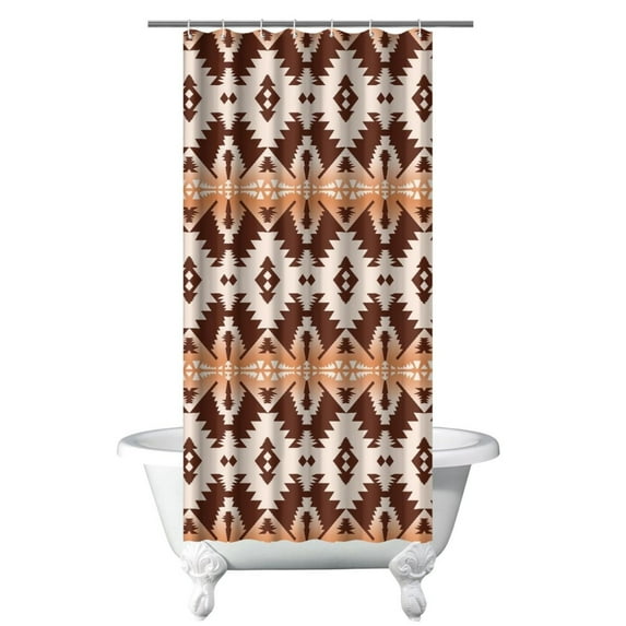 36x72 Inches Ethnic Vintage Shower Curtain Bohemian Chic Polyester Tribal Pattern Bathroom Decor