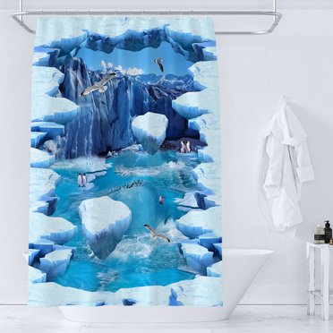 3D Ocean Dolphin Shower Curtain – Complete Bathroom Set With Rug & Toilet Cover