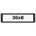 thumbnail image 1 of 36x8 Frame Black Charcoal Grey Wood Textured Picture Frame | 0.75 Inch Moulding Width | Gunmetal, 1 of 8