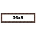 thumbnail image 1 of 36x8 Frame Brown Burl Real Wood Picture Frame Width 1.625 Inches | Interior Frame Depth 0.5 Inches, 1 of 8
