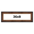 thumbnail image 1 of 36x8 Frame Brown Walnut Gold Ornate Trim Solid Wood Plein Air Picture Frame | 3 Inch Moulding Width, 1 of 8