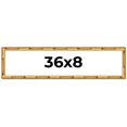 thumbnail image 1 of 36x8 Frame Gold Bamboo Solid Wood Picture Frame | 1 Inch Moulding Width | Interior Frame Depth 0.75, 1 of 8