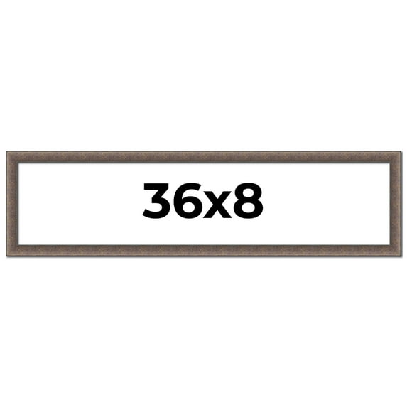 36x8 Frame Silver Real Wood Picture Frame Width 1.25 Inches | Interior Frame Depth 0.5 Inches |