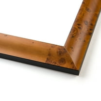 36x8 Light Brown Veneer Real Wood Picture Frame Width 1.25 inches | Interior Frame Depth 0.5 inches