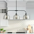 thumbnail image 1 of 37.01 inches Pendant Light Fixture with Seeded Glass Shade, 3-Light Hanging Lighting for Living Room, Dining Room (E26 Base), 1 of 8