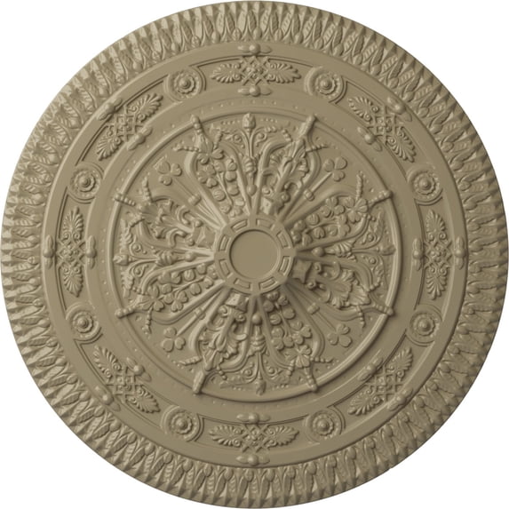 37 1/2"OD x 3 3/8"P Naple Ceiling Medallion (Fits Canopies up to 3 3/8"), Hand-Painted Gobi Desert