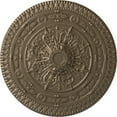 thumbnail image 1 of 37 1/2"OD x 3 3/8"P Naple Ceiling Medallion (Fits Canopies up to 3 3/8"), Hand-Painted Warm Silver, 1 of 5