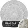 thumbnail image 1 of 37 3/8"OD x 1 1/8"P Metz Ceiling Medallion, Hand-Painted Flash Blue, 1 of 13