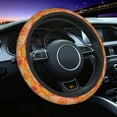 3738cm Abstract Hippie Flower Power Pattern Auto Car Steering Wheel