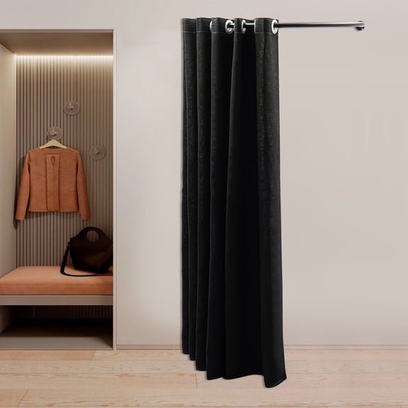 37.4*37.4*78.7" Black U-shaped Privacy Protection Changing Room Shading Curtain for Shopping Malls