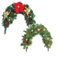37.4Inch Christmas Mailbox With Wintry for Front Porch Wreath Hanging