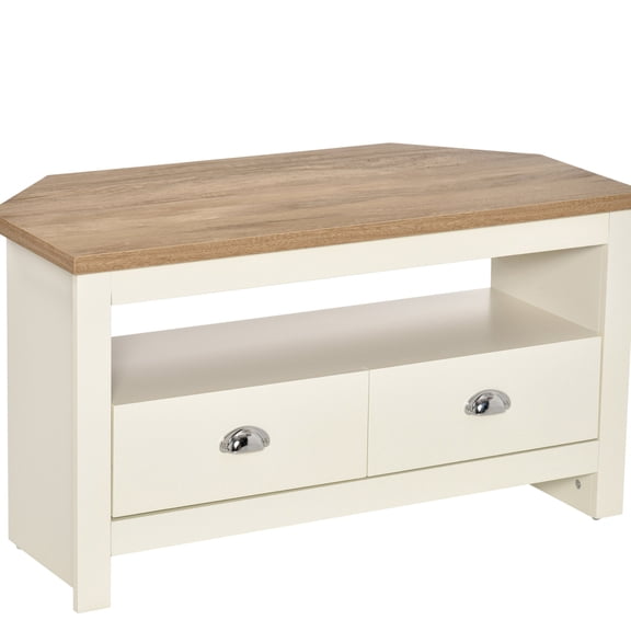37.5" Wide Top & Two Drawers | Entertainment Storage in Living Room Corner | Stable Support for Flat - screen TV