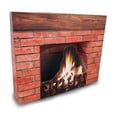 thumbnail image 1 of 37.5 x 32.5 x 8 in. Holiday Fireplace 3D Cardboard Cutout, 1 of 1