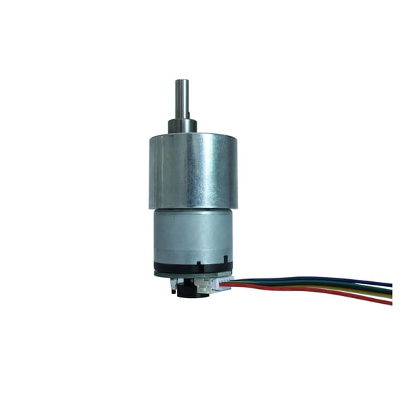 37-520Gear Motor 12V DC Reducer Motor With Speed Measuring Hall Encoder Robot Large Torque Brushed Engine Metal Teeth ,Low Noise - 37RPM_12V SINGLE MOTOR
