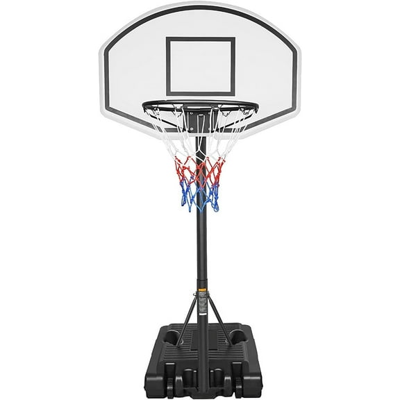 37''-56'' Adjustable Height Swimming Pool Basketball Hoop 36 Inch Backboard Portable Poolside Basketball System for Adults & Kids, White