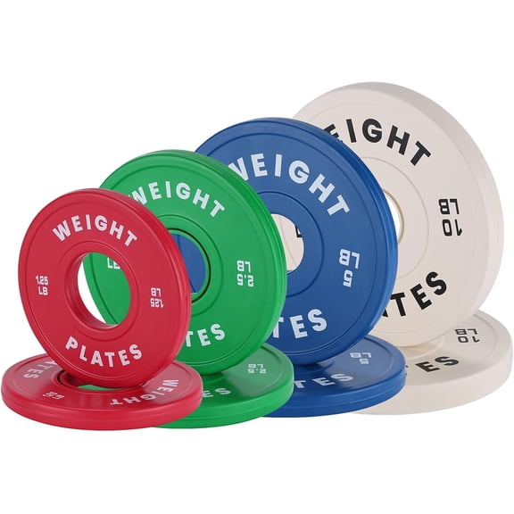 37.5LB Bumper Plates Set - 2-Inch Rubber Weight Plates for Precision Strength Training, Multiple Options Weights for Barbell, Gym Barbell Weight Set for Home & Commercial, (1.25LB+2.5LB+5LB+10LB)*2