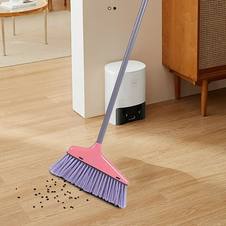 37.8" Extendable Broom and Dustpan Set - Adjustable Angle Stainless Steel Handle Cleaning Tool with Magnetic Storage for Pet Hair, Home & RV