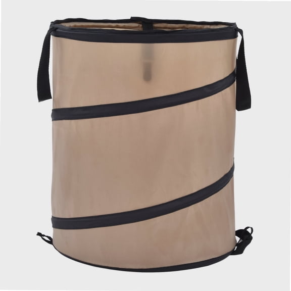37.8L Collapsible Leaf Trash Can,Small SizeGarden Leaf Trash Collection Bag, Reinforced Steel Spring Oxford Cloth Collapsible Container