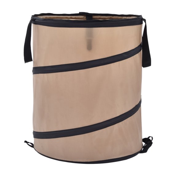 37.8L Collapsible Leaf Trash Can,Small SizeGarden Leaf Trash Collection Bag, Reinforced Steel Spring Oxford Cloth Collapsible Container
