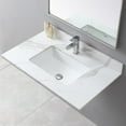 37" Bathroom Vanity Top with Ceramic Undermount Sink & Backsplash