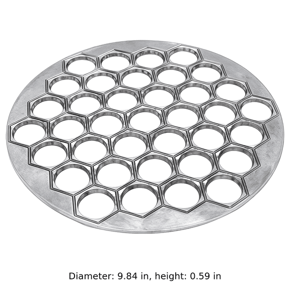 37-Cavity Dumpling Mold, Aluminum Alloy Ravioli Press, Quick Dough Pockets Creation Tool, Simple Operation, Dishwasher Safe