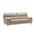 thumbnail image 1 of 37" Classy Beige Leather Sofa, 1 of 2