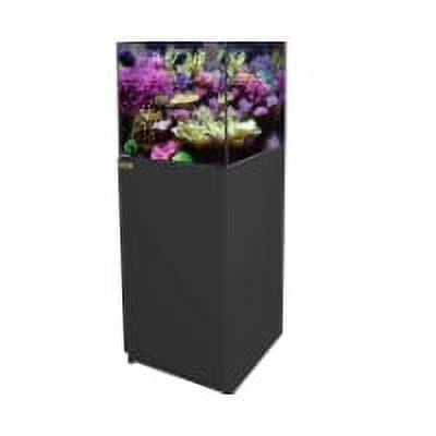 Aqua Dream 37 Gallon Coral Reef Aquarium Ultra Clear Glass Tank with Built-in Sump, All Black