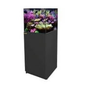 Aqua Dream 37 Gallon Coral Reef Aquarium Ultra Clear Glass Tank with Built-in Sump, All Black
