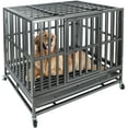 37" Heavy Duty Dog Cage Metal Dog Crate Dog Kennels Folding Pet Crates