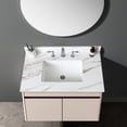 thumbnail image 1 of 37 Inch American Traditional Sintered Stone Vanity Top for Bathroom Avoid Wall Water Damage, 1 of 7
