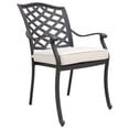 thumbnail image 1 of 37 Inch Wynn Outdoor Patio Dining Chair, Cushion Seat, Set of 2, Black, Beige- Saltoro Sherpi, 1 of 5