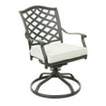 thumbnail image 1 of 37 Inch Wynn Swivel Patio Dining Chair, Cushioned Seat, Gray - Saltoro Sherpi, 1 of 5
