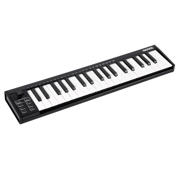 37-Key Half-Weight MIDI Keyboard Controller with 8 Backlit Drum Pads &8 Knobs, Bluetooth Wireless Professional Dynamic Keybed, Complimentary Music Production Software