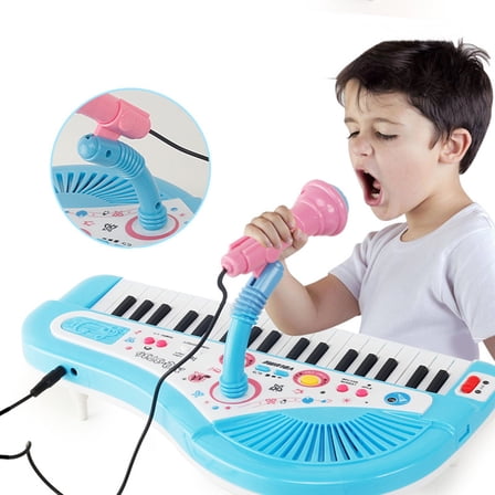 37 Key Kids Electronic Piano With Microphone Educational Music Keyboard For Girls