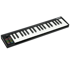37-Key MIDI Keyboard Controller Compact USB/DAW Integrated Keyboard with 8 Drum Pads, 8 Knobs & OLED Display. Ideal for Music Production.