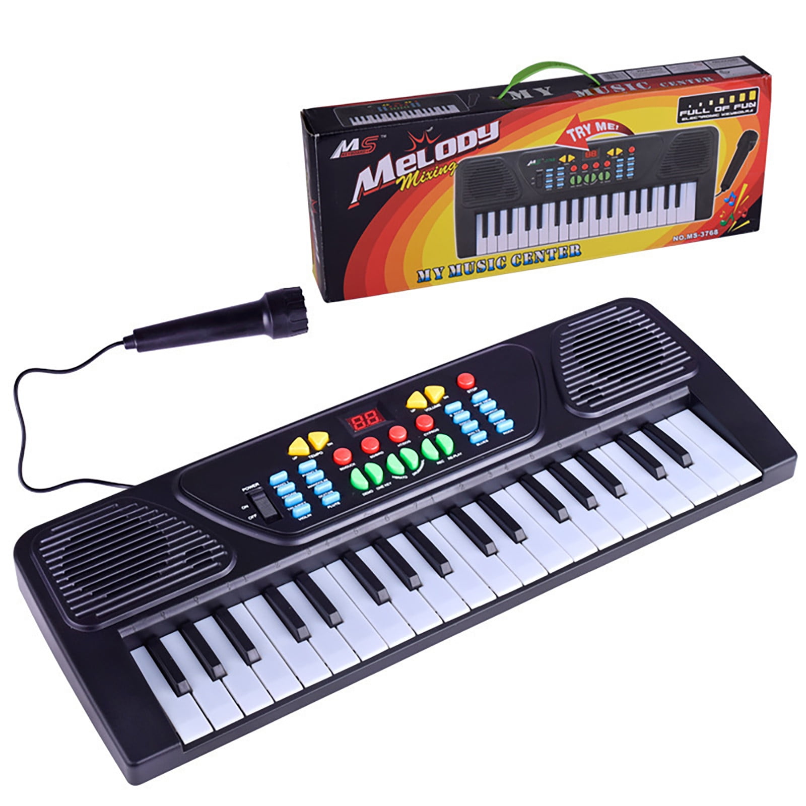 37 Keys Digital Electronic Keyboard For Kids With Microphone Usb Cable Piano Gift For Children