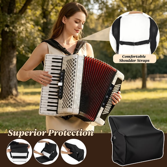 37 Keys Piano Accordion Instrument for Adults & Kids, 96 Bass Beginner Professionals Accordion