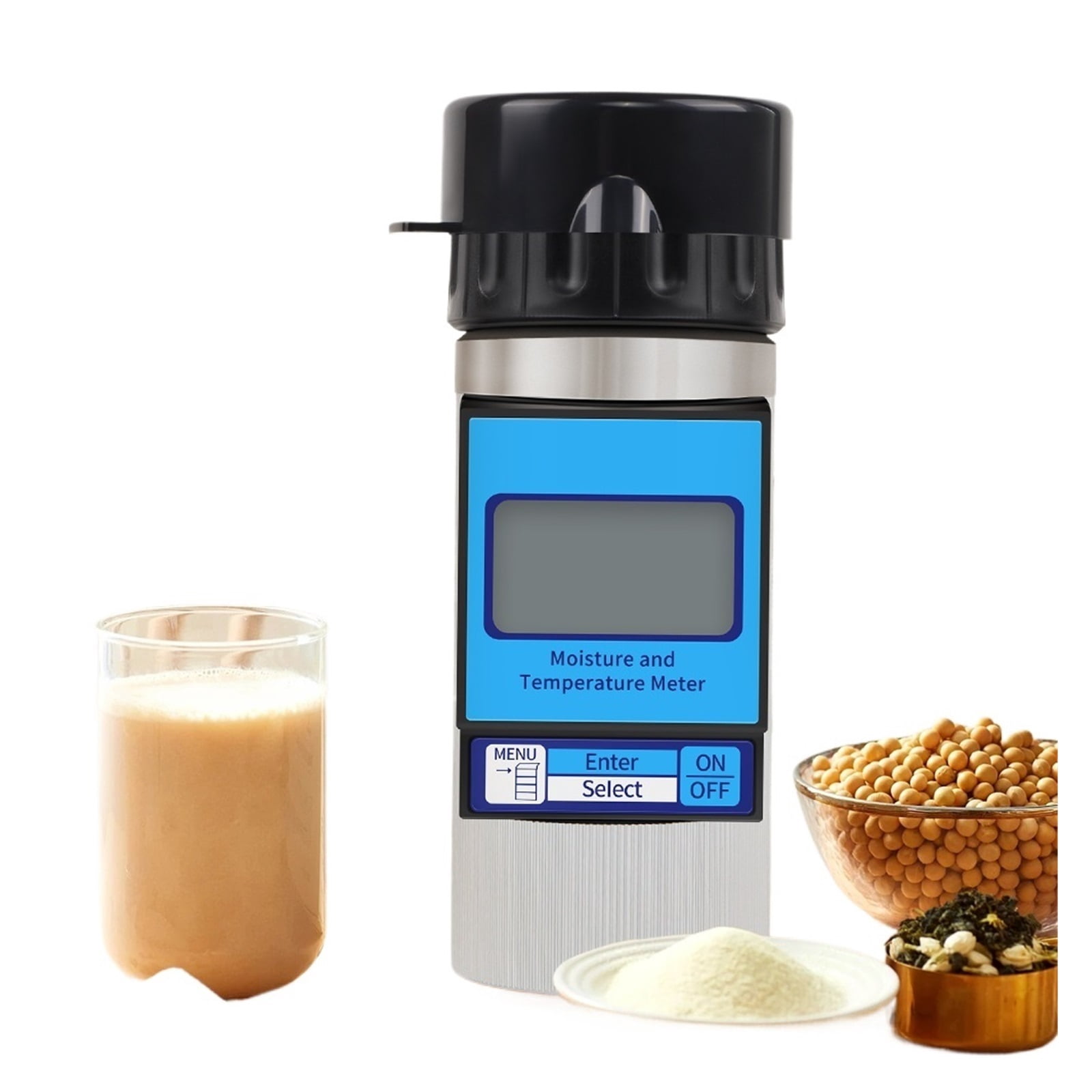 37 Kinds Grain Moisture Meter LCD Display 0-60°C Humidity Meter Grains Seeds Wheat Rice Peanuts Coffee Beans Hygrometer