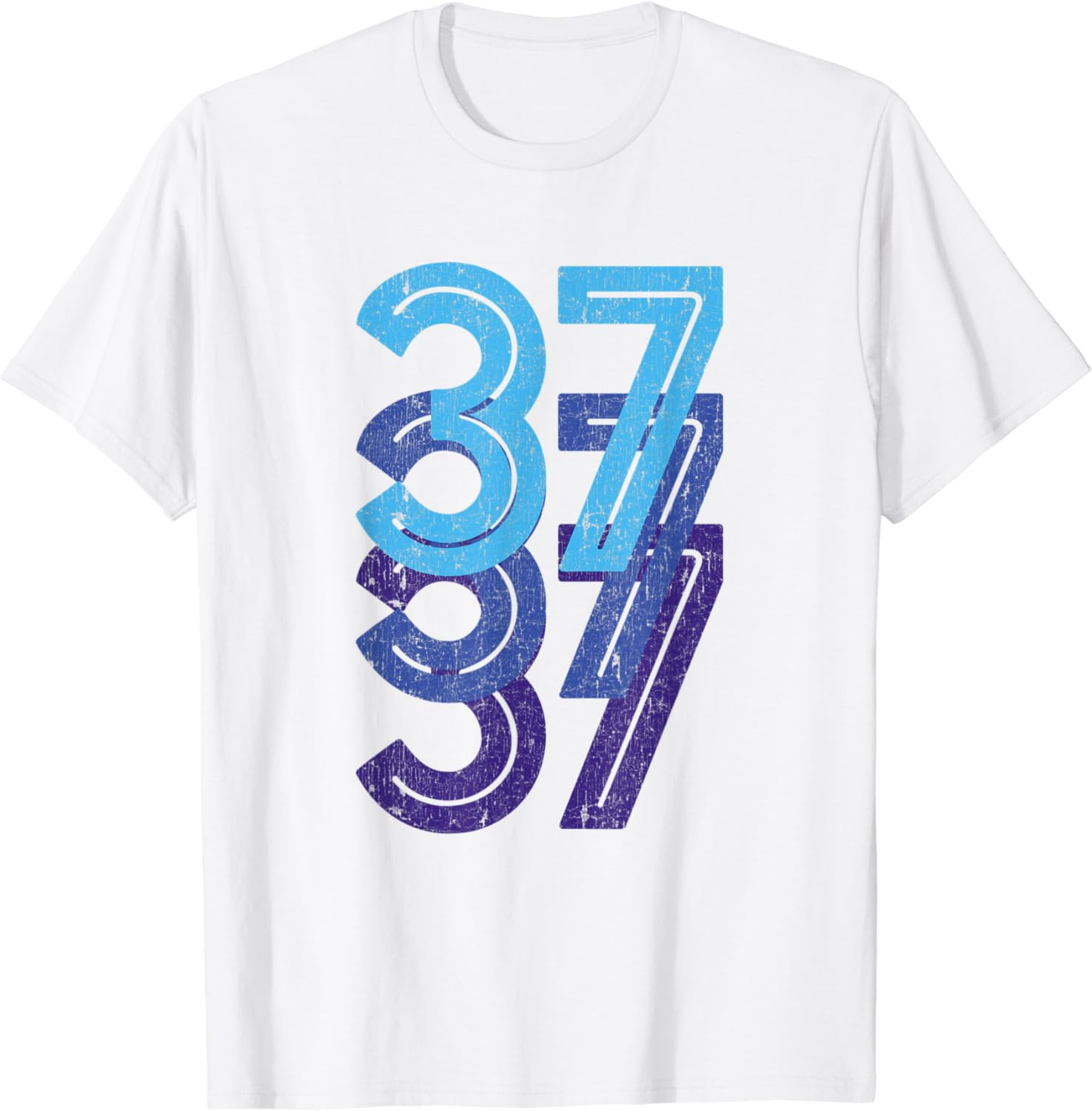 37 Lucky Number 37th Year Birthday Age Sports Team T-Shirt - Walmart.com