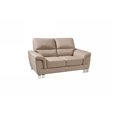 thumbnail image 1 of 37" Modern Beige Leather Loveseat, 1 of 2