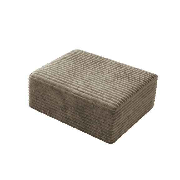 37" Ottoman Seat, Corduroy Upholstered Deep Seat, Comfy Cloud Couch, DIY Combination, Plush Corduroy(Ottoman,Camel)