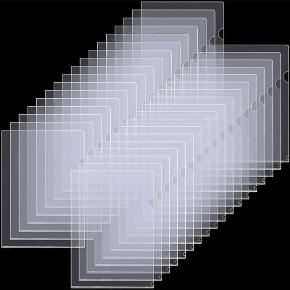 Clear Plastic Document Folder, 37 Count