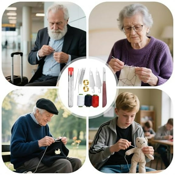 37 Pieces Sewing Tool Set, Includes 37 Essential Tools Multiple Needles, Thread Spools, Threading Aid, Seam Ripper, And Travel Storage Case For Handy Organization, Designed For