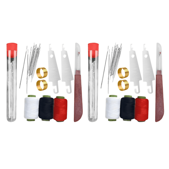 37 Pieces: Sewing Tool Set,Travel Base,Sewing Kit,Needlework Tools,Hand,Sewing Tool Set Includes Threading Machine,Joinery,Needle and Thread(2 Set)