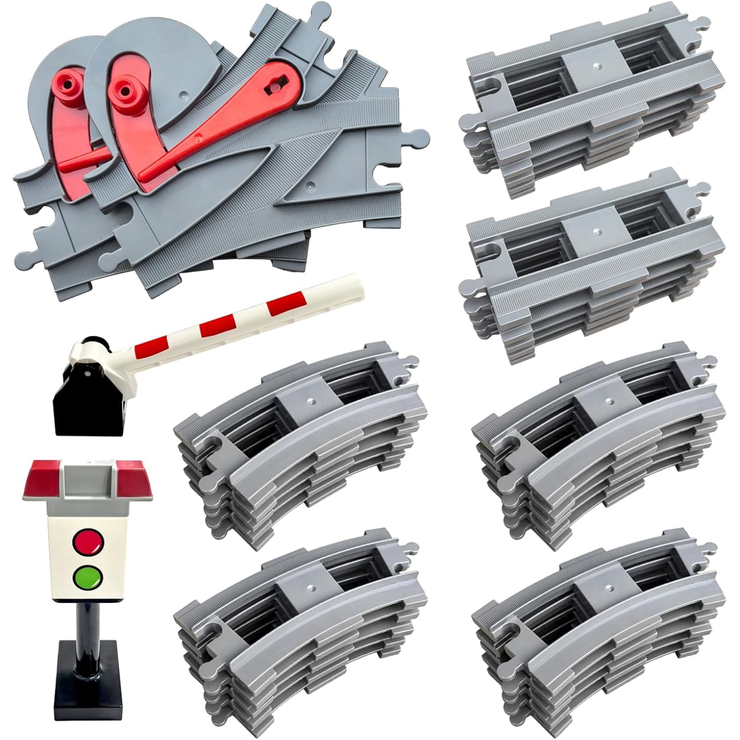 Iron Track Set 37 Pieces Train Tracks Set - Compatible with All Major Brands, Classic ...