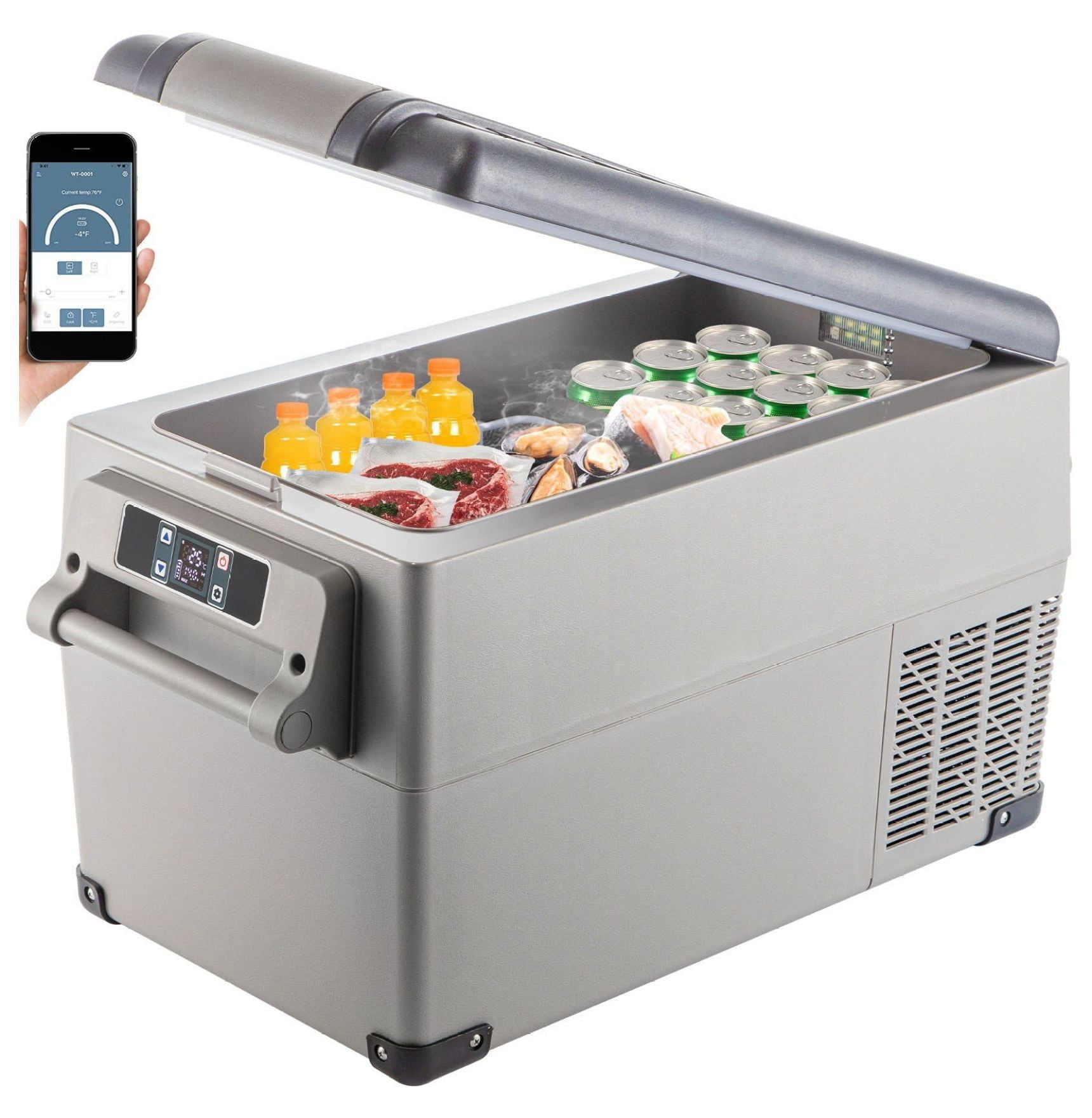 37 Quart Portable Refrigerator 12V/24V/110-240V Car Fridge Freezer - App Control, Dual Zone -4°F~68°F for Camping, Travel, Fishing, RV & Home Use