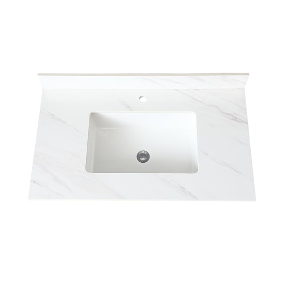 37" Sintered Stone Vanity Top - Good Waterproof - Bathroom Setup - Safe for Family