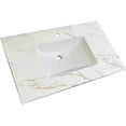 thumbnail image 1 of 37" Solid Surface Polyurethane Resin Streamline Nano Vanity Top With Sink, Durable, Consistent Color, Easy-to-Clean, Built-in Overflow GOLDEN VEIL, 1 of 6